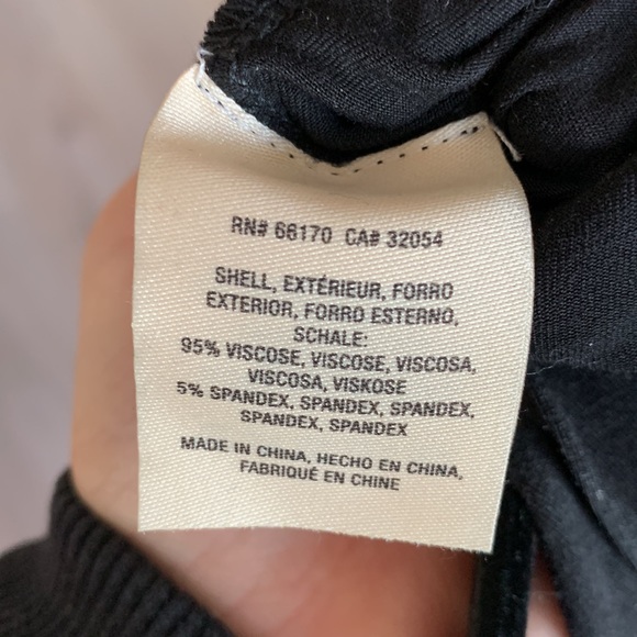 Anthropologie Deletta Side Tie V-Neck Long Sleeve Blouse Black Medium - Picture 5 of 6